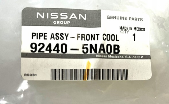 Nissan OE 924405NA0B ТРУБКА КОНДИЦІОНЕРА РАДІАТОРА INFINITI QX50 OE