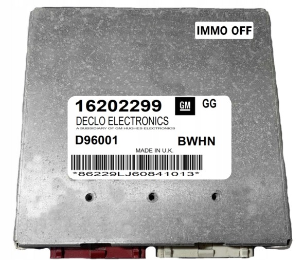 Opel OE 16202299 BWHNIMMO OFF КОМП'ЮТЕР ECU OPEL 2.0 16202299 BWHN IMMO OFF