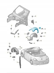 Volkswagen OE 5C5821022D Праве переднє крило ASO VW