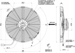Spal VA08-AP70/LL-23MS ВЕНТИЛЯТОР SPAL VA08-AP70 / LL-23MS ВИПУСК 350 мм