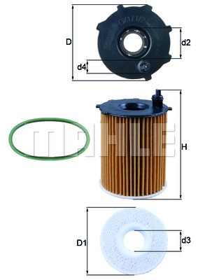 OX171 2D1 MAHLE ORIGINAL Фільтр мастил