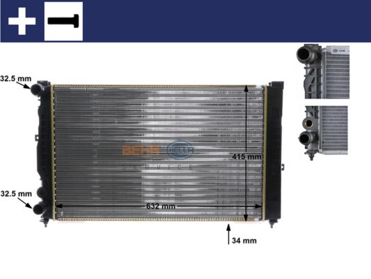 CR 647 000S MAHLE ORIGINAL Радіатор системи охолодження