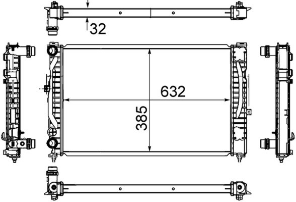 CR 647 000S MAHLE ORIGINAL Радіатор системи охолодження