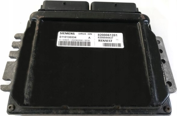 Renault OE S110130334A 8200061281CZYSTY БЛОК КЕРУВАННЯ ДВИГУНА ECU CLIO S110130334A 8200061281 ЧИСТИЙ