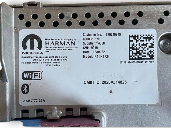 Maserati OE MASERATI LEVANTE RADIO NAVI НАВІГАЦІЙНИЙ МОДУЛЬ 670219949