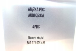 VAG-SYSTEM 80A971095AM-VAG WIĄZKA Новий передній промінь 4 pdc audi q5 80a971095am