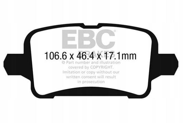 EBC DP22268 Накладки ebc green stuff задня - opel astra k 2015-2021 1.0 1.2 1.4 1.5d 1.6d