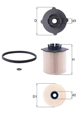 KX265D MAHLE ORIGINAL Фільтр палива