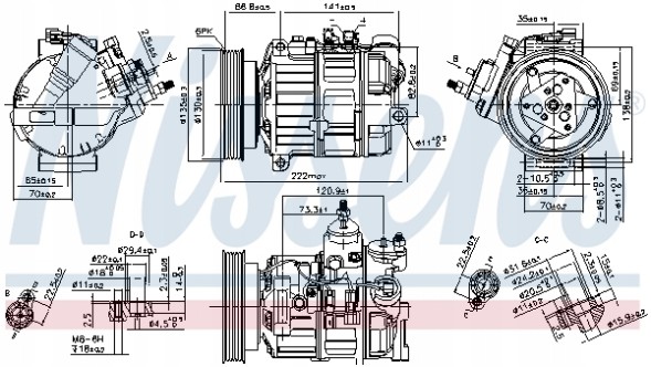 Nissens 89463 Компресор кондиціонера nissens 89463