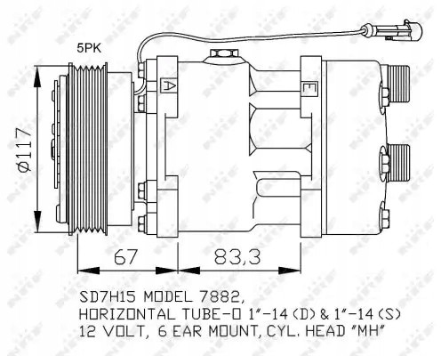 NRF 32779 Компресор кондиціонера 32779 nrf citroen