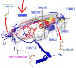 Ford OE 6C1T-14K024-BJ КОНСОЛЬ ГОЛОВНА ПРОВОДА FORD TRANSIT Mk6 2008р