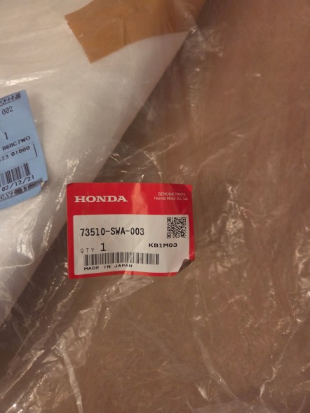 Honda OE 73510-SWA-003 Профіль правої трикутної шиби вікна CR-V 07-12 НОВИЙ ОРИГІНАЛ