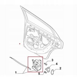 Fiat OE 52065117 Fiat Grande Punto OEM замок задніх лівих дверей