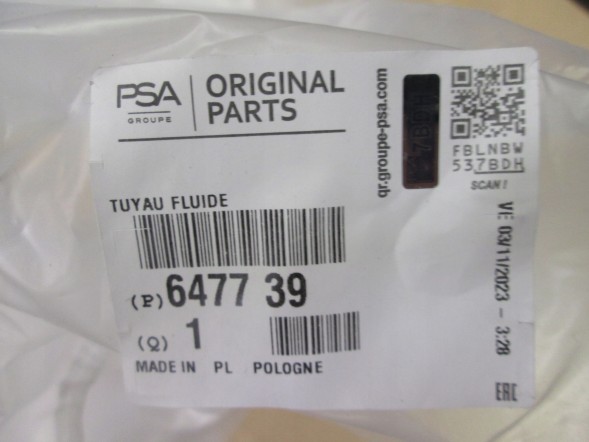 Citroen OE 647739 Шнур кондиціонування повітря peugeot 308 647739 9658201080