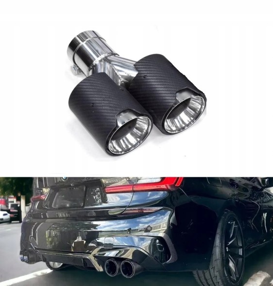 BM KOŃCÓWKA WYDECHU PARA KOŃCÓWEK 60-63MM 85-173MM 240MM CARBON SREBRNE BMW M НАКОНЕЧНИКИ ВИХЛОПУ ПАРА НАКОНЕЧНИКІВ 60-63ММ 85-173ММ 240ММ КАРБОН СРІБНІ BMW М