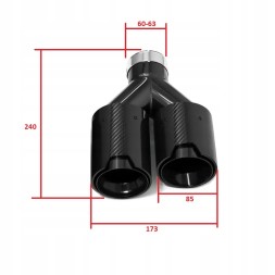 BM KOŃCÓWKA WYDECHU PARA KOŃCÓWEK 60-63MM 85-173MM 240MM CARBON SREBRNE BMW M НАКОНЕЧНИКИ ВИХЛОПУ ПАРА НАКОНЕЧНИКІВ 60-63ММ 85-173ММ 240ММ КАРБОН СРІБНІ BMW М