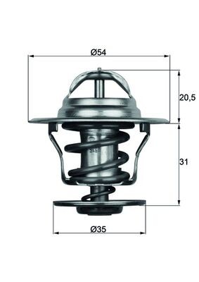 TX 15 87D MAHLE ORIGINAL Термостат