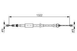 1987482385 BOSCH ТРОС ГАЛЬМIВНИЙ ЛIВИЙ