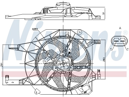V-maxzone Part VIC-306725 Вентилятор охолодження двигуна NIS для NISSAN PRIMASTAR; OPEL VIVARO A;
