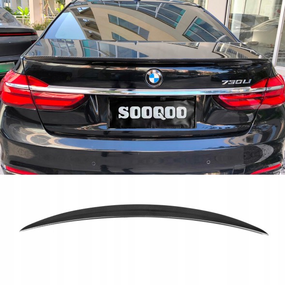 Китай T-096 Карбоновий Спойлер на Кришку Багажника BMW 7 G11 MP Style 15-21 (Dry-Carbon)