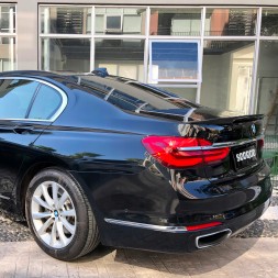 Китай T-096 Карбоновий Спойлер на Кришку Багажника BMW 7 G11 MP Style 15-21 (Dry-Carbon)