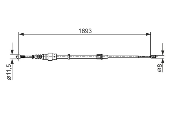 1987477698 BOSCH Трос гальма