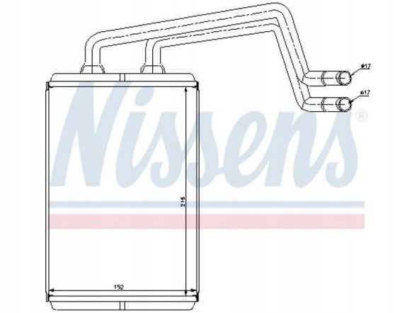 Nissens 77612 Nissens 77612 теплообмінник, опалення салону