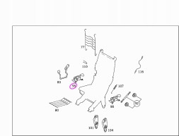 Mercedes-Benz OE A0009300048 Ригельна засувка MERCEDES W638 ОРИГІНАЛ ПРАВИЙ