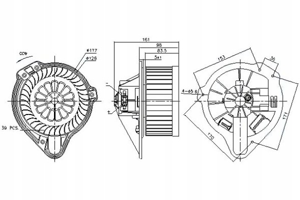 Nissens PRO/87170 NIS Повітродувка volvo 850 2.0-2.5d 06.91-12.96 nissens + помічник зіткнення #34