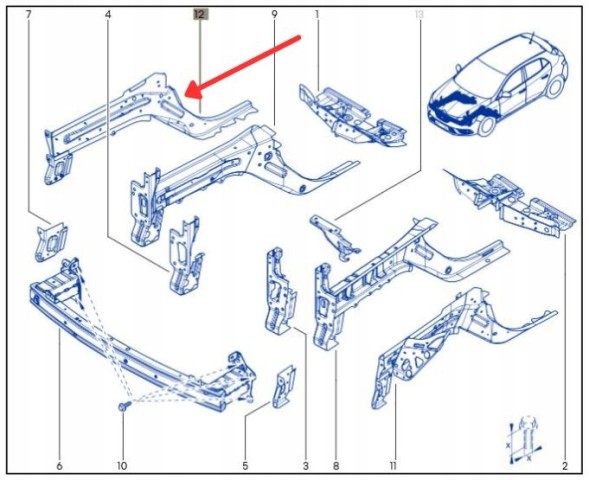 Renault OE 751326343R Обшивка / фартух лонжерона правого RENAULT MEGANE IV ESPACE V SCENIC IV