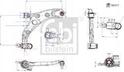 Febi bilstein 186317 Febi bilstein 186317 коливач, підвіска колеса