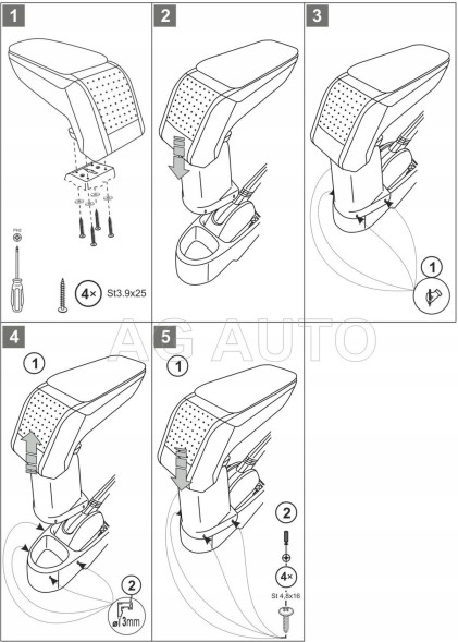 Rati V00622 ПІДЛОКІТНИК СТАНДАРТ Citroen C1, 2005->