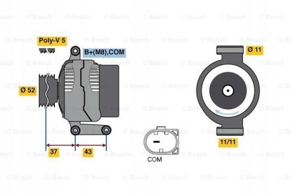 Bosch 0 986 080 500 Генератор bosch mercedes клас a w169 b w245 04-