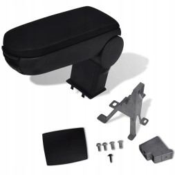 VidaXL G0360074 Регульований підлокітник з відсіком для зберігання VW New Polo 2011, чорний, ABS