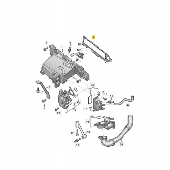 ECP MOBILITY 04L129766AQ . 04L129711AB . 04L129711D . 04L129717B . 04L129717D . 04L129766AG 04L129766AQ ПРИЙМАЛЬНИЙ КОЛЕКТОР ДЛЯ ОХОЛОДЖУВАЧА SKODA OCTAVIA RAPID SUPERB YETI TDI