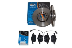Kraft Automotive 6000075+6040333 Комплект ДИСків + КОЛОДОК VW Passat B5 FL 1.9 TDI 1.8