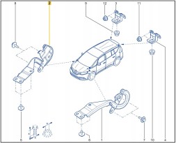 Renault OE 654009781R Петля капоту права RENAULT ESPACE V 5 OE Автосалон