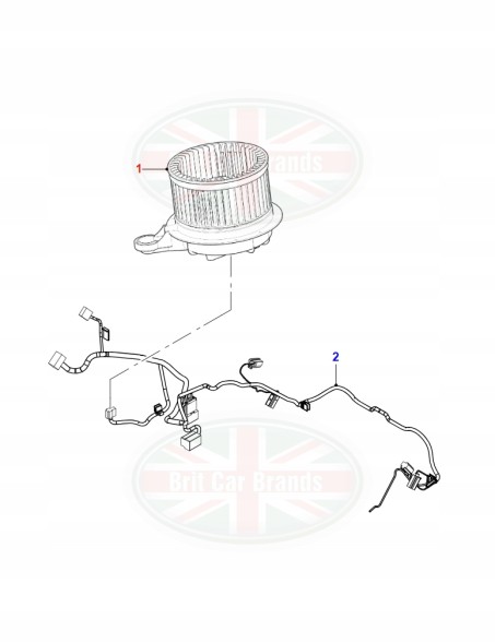 Jaguar OE Двигун повітродувки з вентилятором Jaguar F-Type X152 C2P26084 JX5318456AA