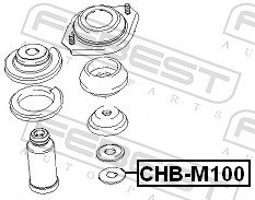 CHB M100 FEBEST Підшипник опори амортизатора