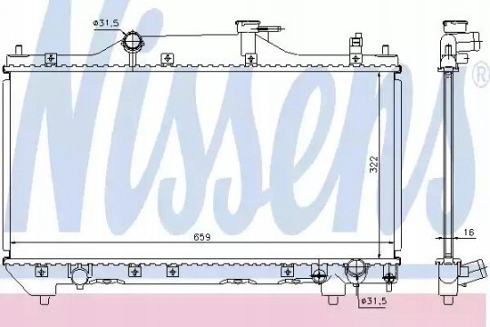 Nissens 64640A Охолоджувач води nissens 64640a