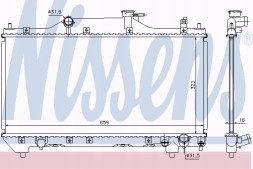 Nissens 64640A Охолоджувач води nissens 64640a
