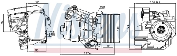 91312 NISSENS Радіатор охолодження оливи