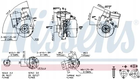 Nissens 93125 Турбокомпресор турбіна 93125 nissens hyundai