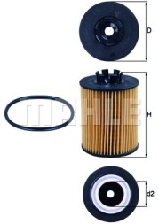 OX173 2D MAHLE ORIGINAL Фільтр мастил