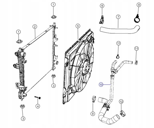 Gates 51806 НИЖНІЙ ШЛАНГ РАДІАТОРА 3.6 DODGE DURANGO JEEP GRAND CHEROKEE WK2 16-20