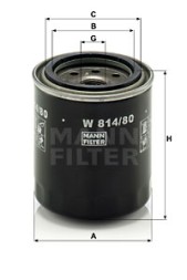 W 814 80 MANN FILTER Фільтр мастил