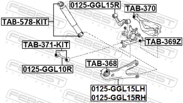 TAB 370 FEBEST Сайлентблок