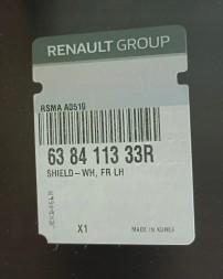Renault OE 638411333R RENAULT OE RENAULT АРКАН НАДКОЛЕСО ПЕРЕДНЄ ЛІВЕ 638411333Р