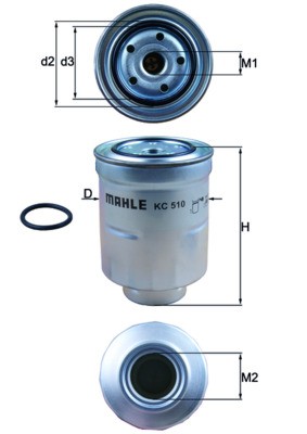 KC510D MAHLE ORIGINAL Фільтр палива
