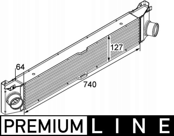 Mahle CI 158 000P Mahle ci 158 000p охолоджувач наддувочного повітря